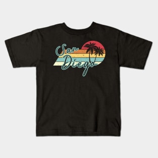 Retro San Diego California Vintage 70s 80s 90s Retro Kids T-Shirt